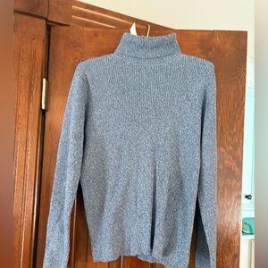 Liz Claiborne Light Blue Heather Knit Pullover Turtleneck